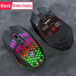 HXSJ gaming T500 rgb rechargeable office laptop cordless Type-C Hollow mute button 2.4GHz game wireless mouse for mac desktop