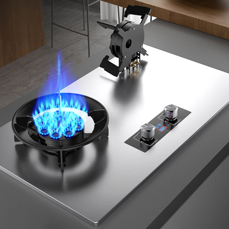 เตาแก๊สขายส่งราคา High Power 2 burner แบตเตอรี่สแตนเลสสมาร์ทหม้อหุงข้าวจีน burner เตาแก๊สสําหรับ Home
