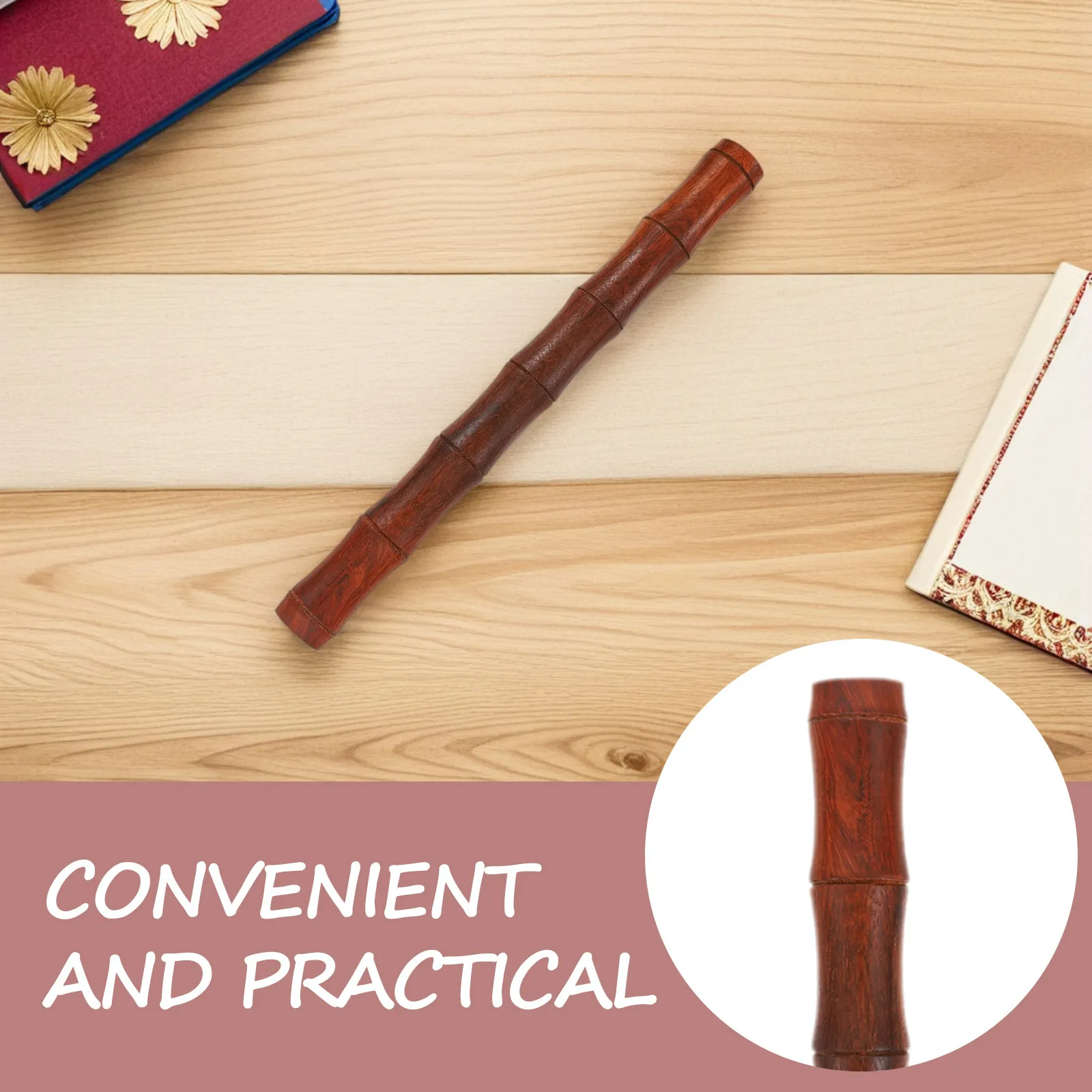 2Pcs Wood Incense Stick Holder Bamboo Shape Pure Wood Incense Tube Storage Box Aromatherapy Home Fragrance Yoga Meditation Spa view 2