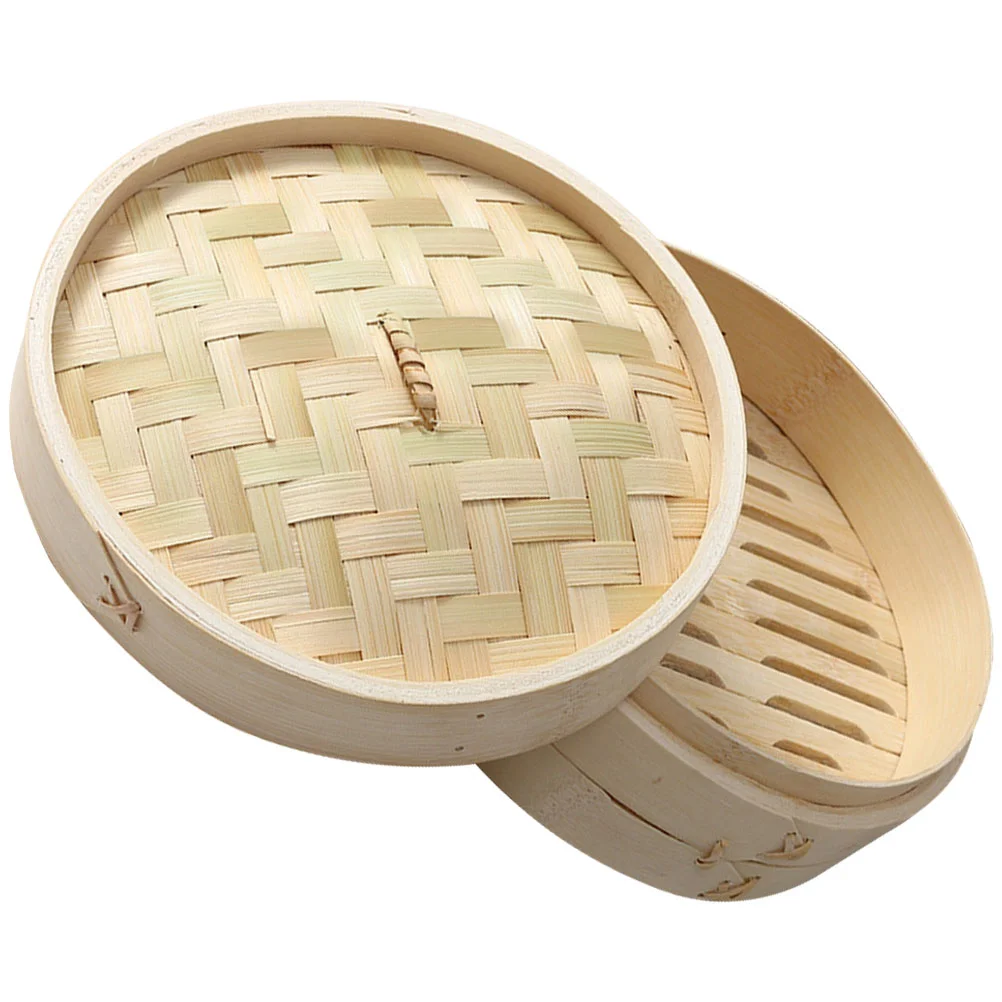 Bamboo Steamer Pan Net Dumplings Basket Pot for Cooking Plain Wood Practical Bun Kitchen Accessory Tamale Tool Large Steamed