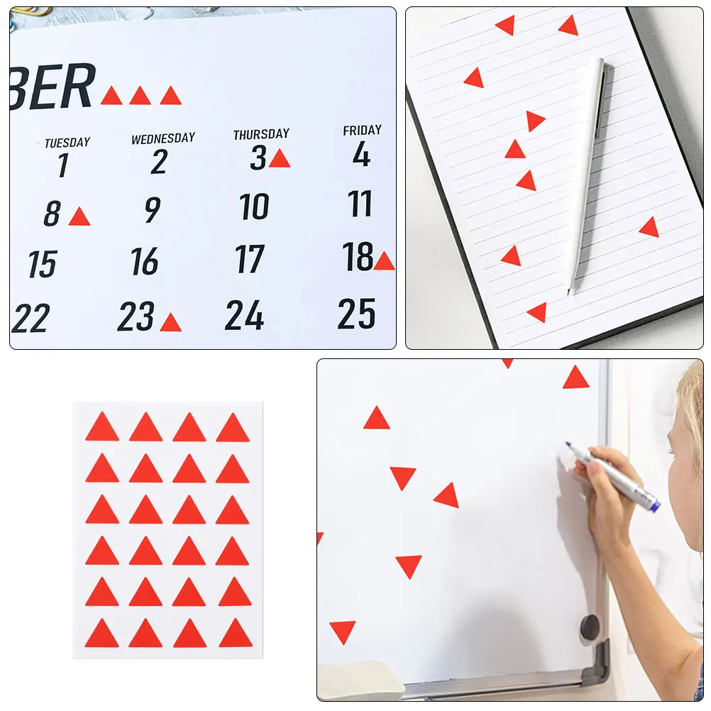 

576pcs Triangle Stickers Red Adhesive Labels for Scrapbooking Classification Coding Self Adhesive Marking Notebook