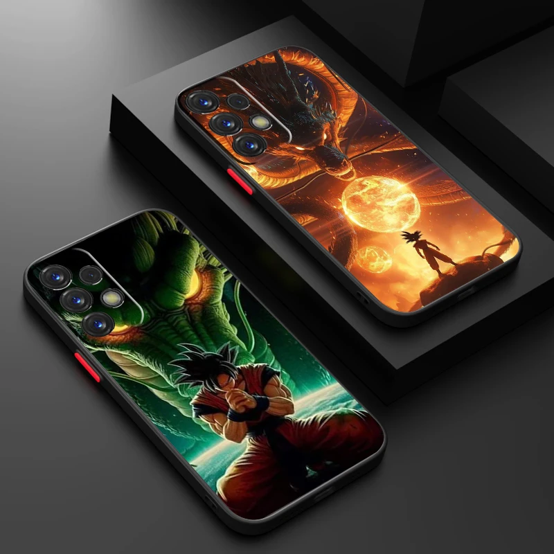 Cool D-Dragon Ball Goku Frosted Translucent For Samsung A53 A52 A33 A32 A51 A71 A21S A13 A73 A50 A22 A12 5G Funda Phone Case