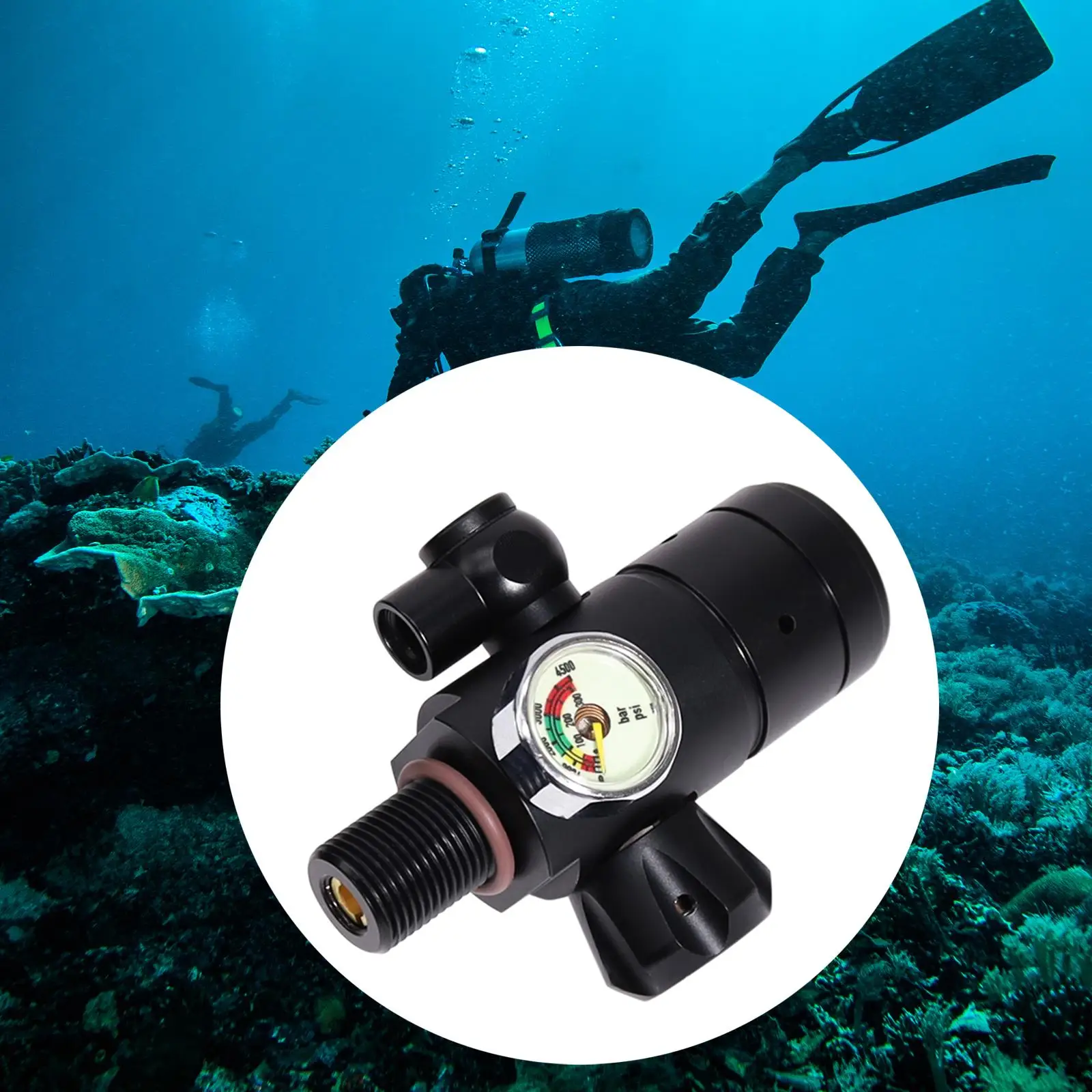 Scuba Diving Pressure Reducing Valve Parts Lightweight High Pressure Adapter