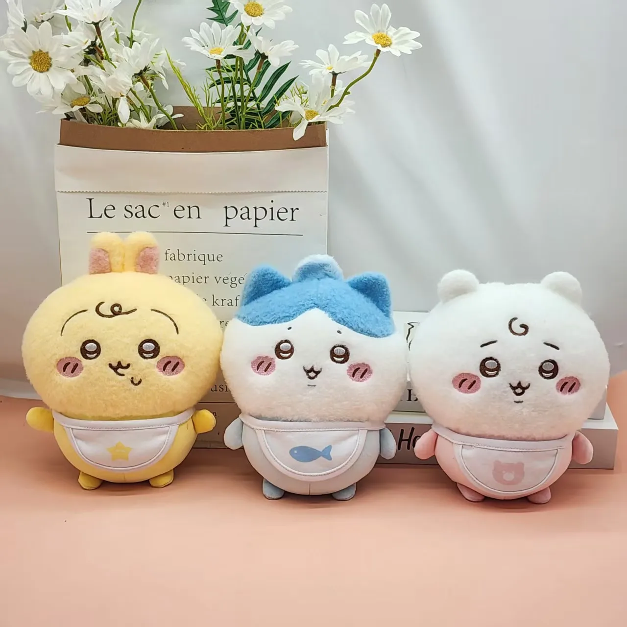jiyi Baby Series 8-Inch Cute Plush Toys Usagi Hachiware Soft Stuffed Dolls Kawaii Animal Plushies Gifts for Friends and Kids