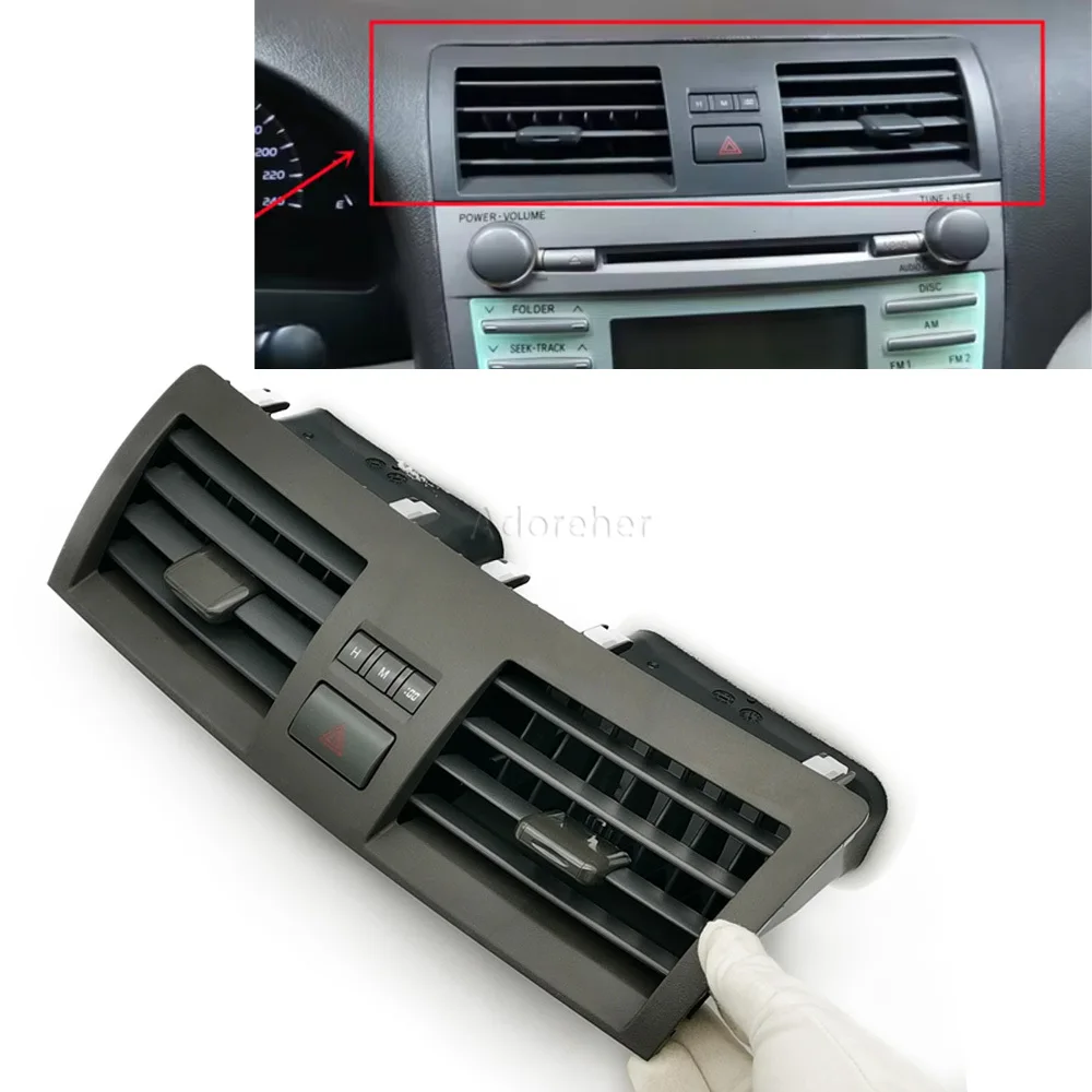 

Center A/C Air Conditioning Vents Trim Insert Outlet Panel Grille Cover For Toyota Camry 2007-2011 Dash Car Styling Accessories