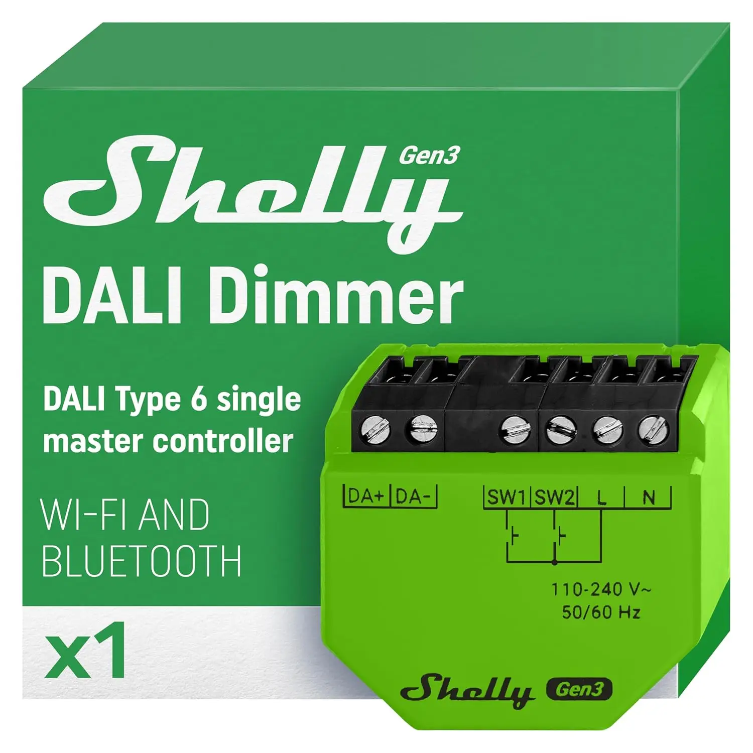 

Умный диммер Shelly DALI Gen3 WiFi для светодиодов, совместимый с системами домашней автоматизации