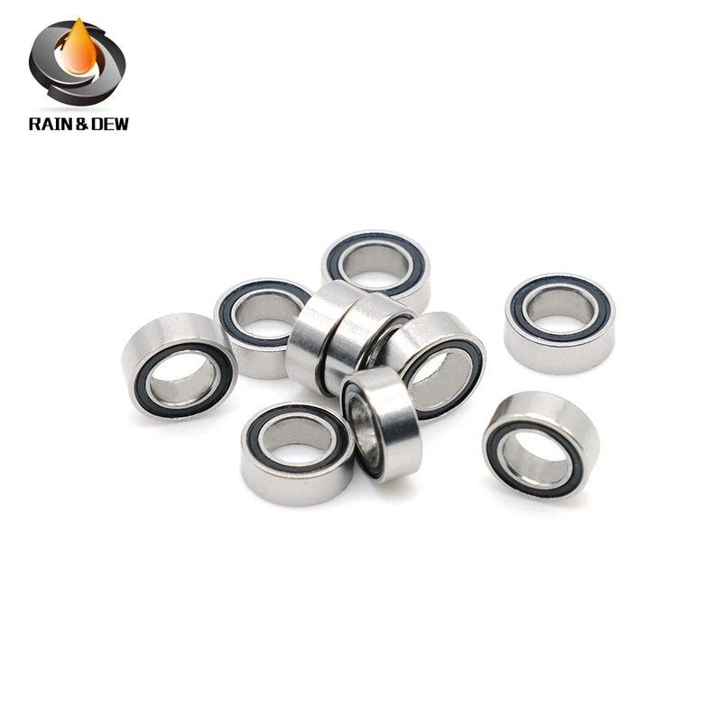 10 Pcs  SMR63 2RS  3x6x2.5mm Stainless Steel Bearing SMR63-2RS ABEC-7 Anti-rust Bearing MR63 Miniature Ball Bearing