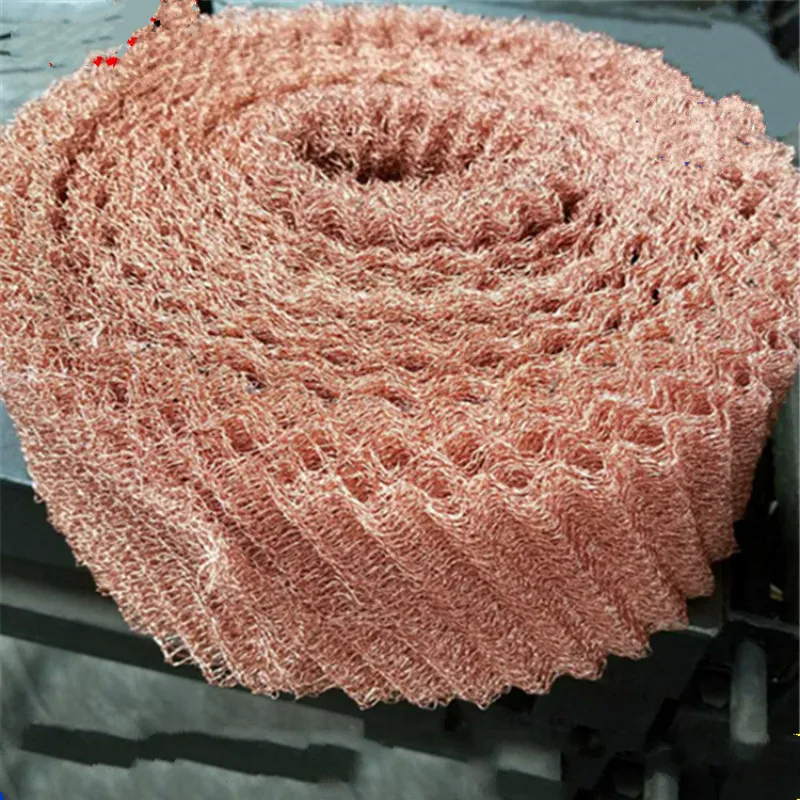 Copper Mesh for Distillation Copper Packing Length 0.5-300m Width 10cm Wire Diameter 0.25mm T2 Copper