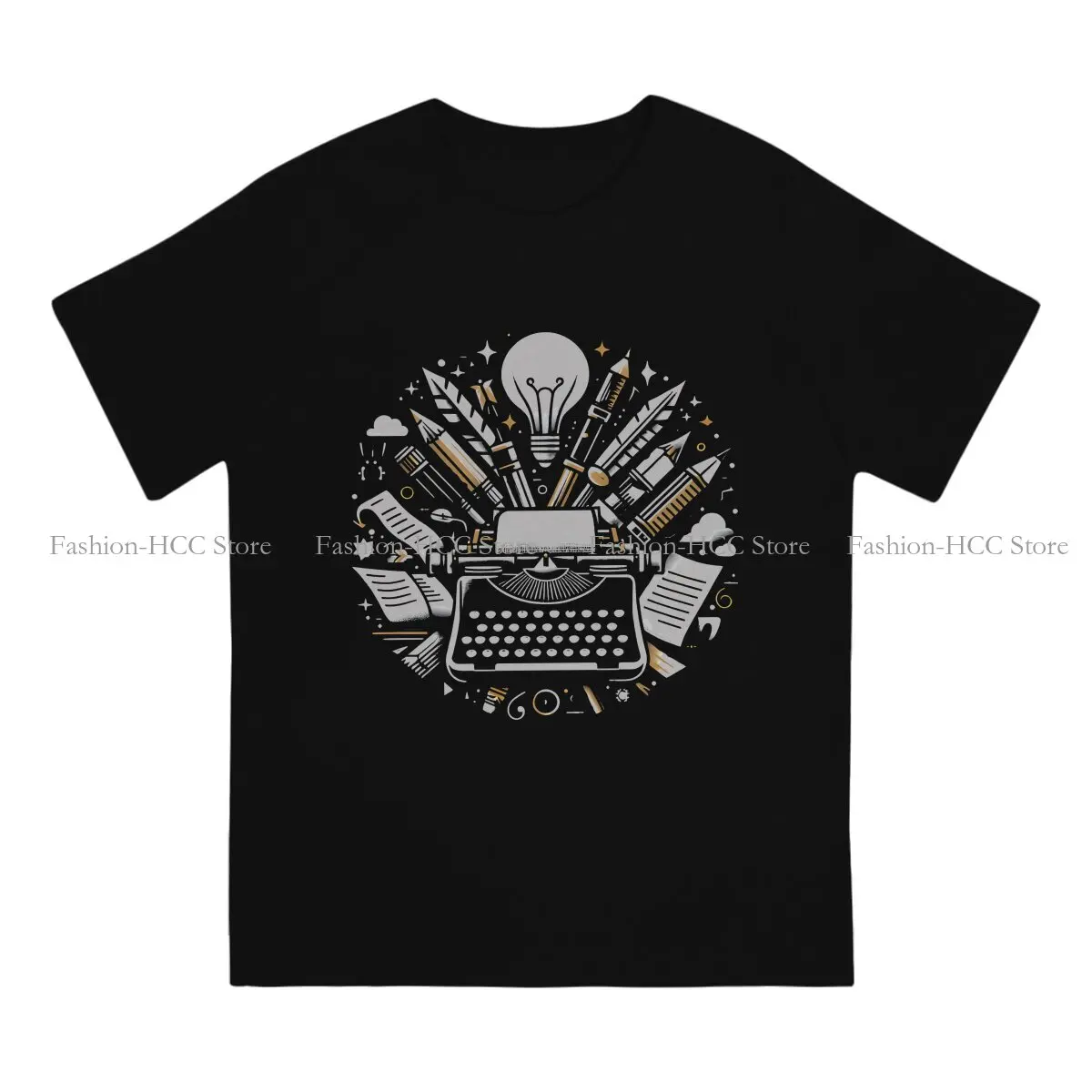 The Art Of Writing Casual Polyester TShirt Typewriters Creative Tops Comfortable T Shirt Men Short Sleeve