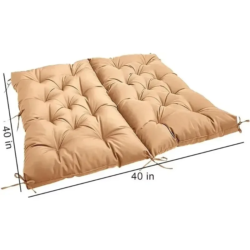 

Outdoor/Indoor Swing Replacement Cushions 3 Seater, Waterproof Bench Cushion with Backrest, 40"x40", for Garden Patio（Hot）