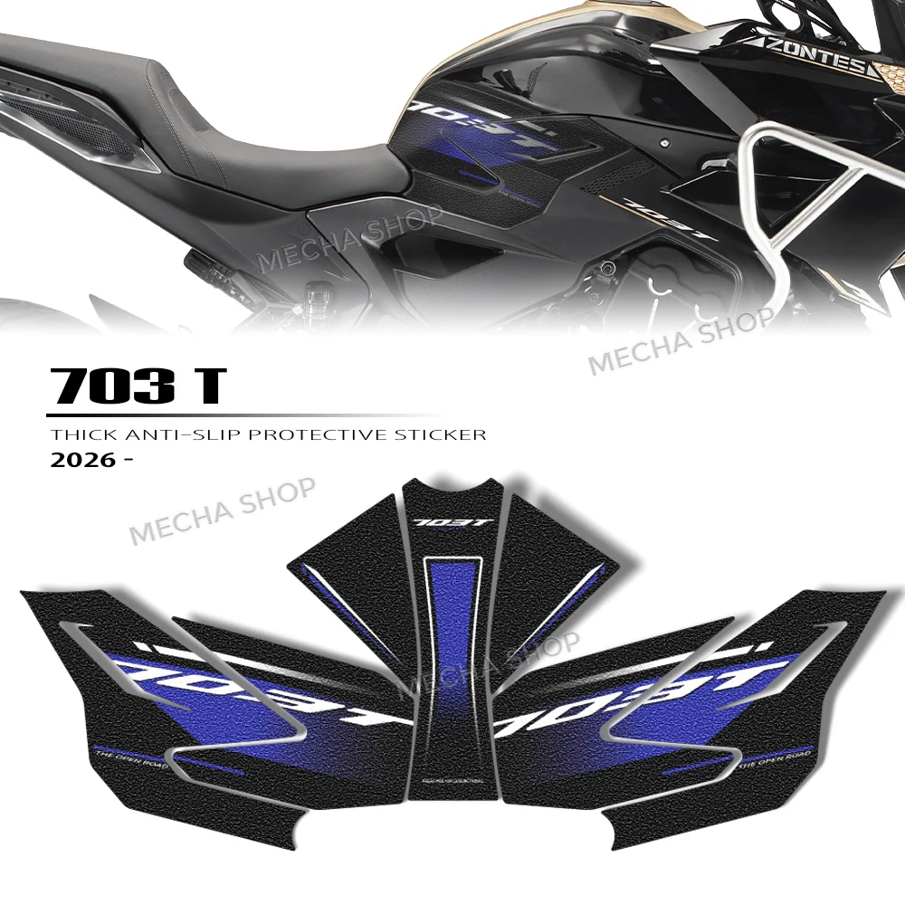 

For Zontes 703T 2026 Motorcycle Side Tank Pad Anti-Slip Sticker Gas Knee Grip Protector Decal