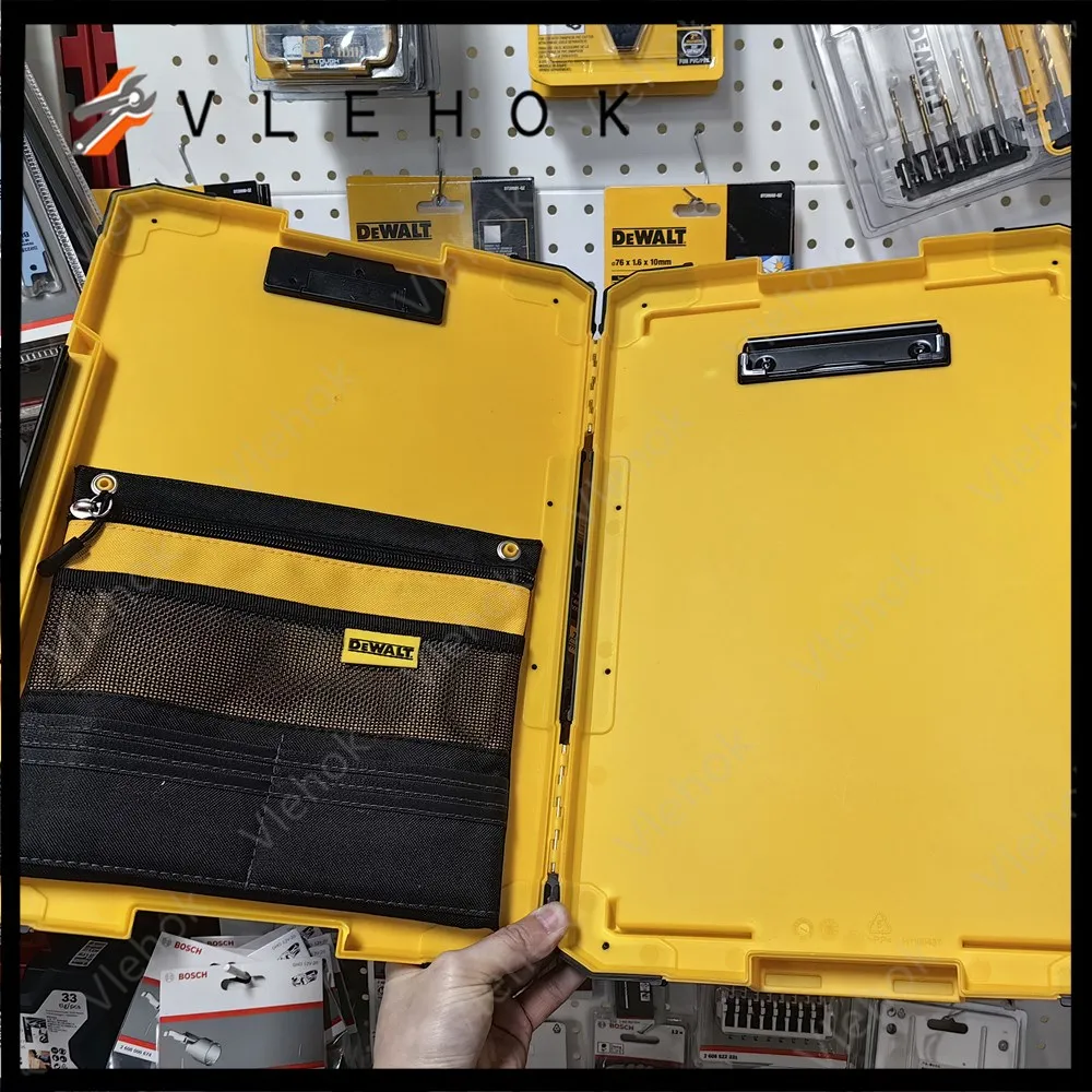 DEWALT DWST82732-1 TSTAK Clipboard Organiser LED Light Internal Pouch Metal Clip