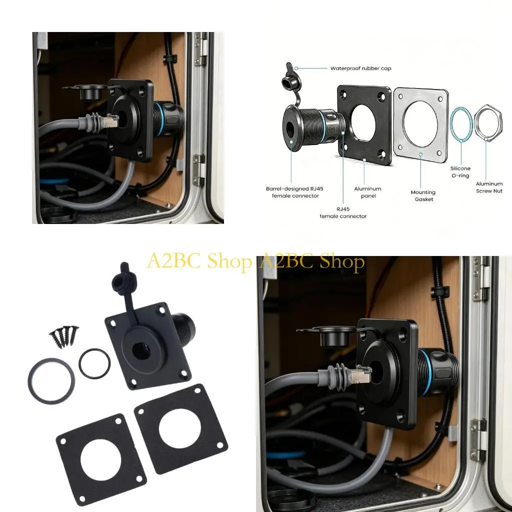 A2BC Rusts Proof RJ45 Wall Plate Socket High Speed for Satellite Gen3 In RVs & Boats