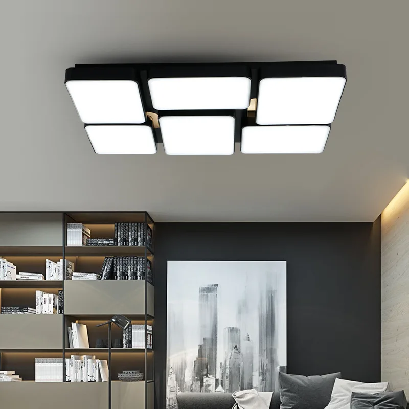 

Simple Modern Ceiling Lamp Rectangular Creative Personality Bedroom Living Room Lamp Fashion Arclee Home Led Ceiling Lamp