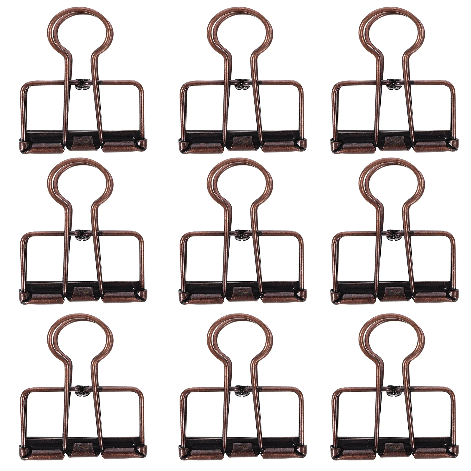 

10Pcs Cute Binder Clips Metal Alloy Paper Clamps for Office Home School Stationery Organization Supplies Binder Clips
