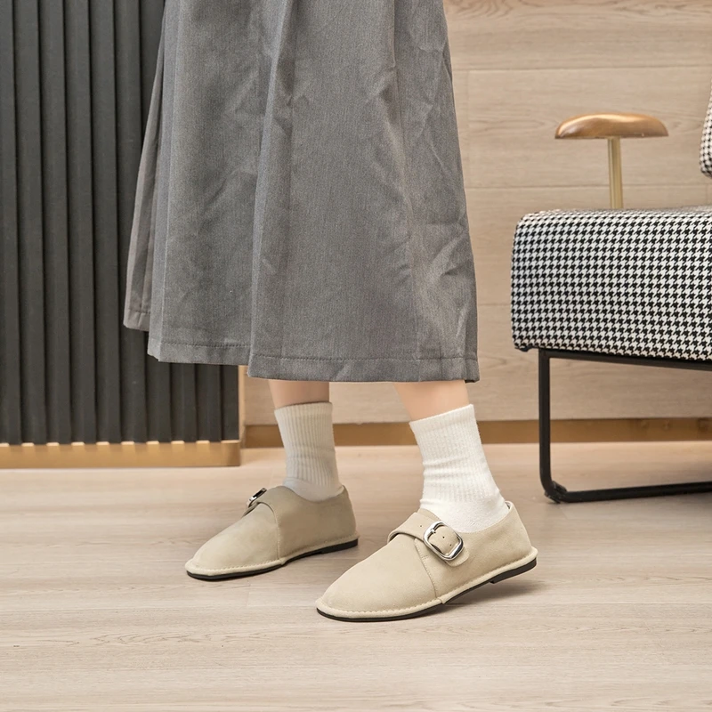 AIYUQI 2025 nuevos zapatos planos para mujer, mocasines antideslizantes para mujer, zapatos femeninos de talla grande para primavera y otoño