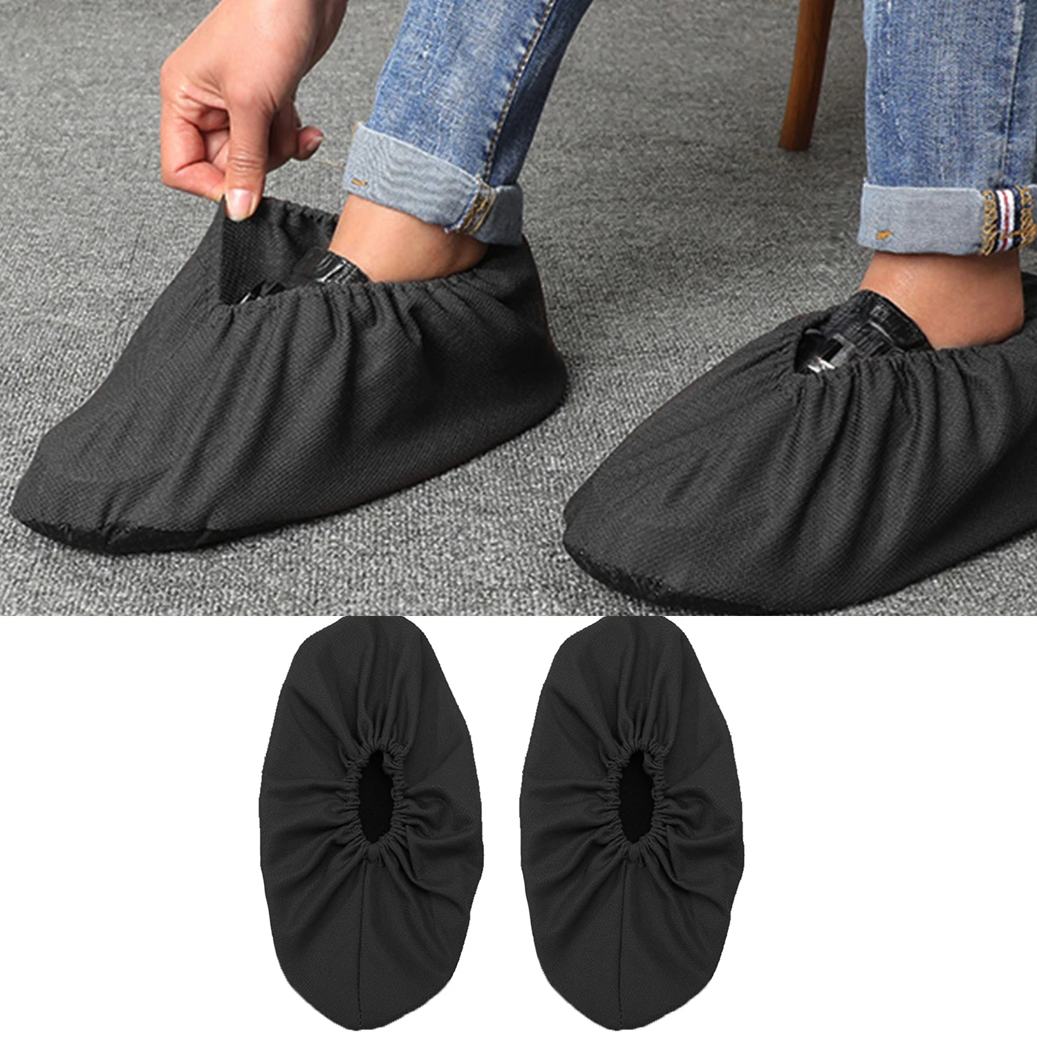 Washable Shoe Covers Reusable Mesh Cloth Breathable Shoe Cover Household Wear-resistant Thickened Shoes Cover Non-slip Protector