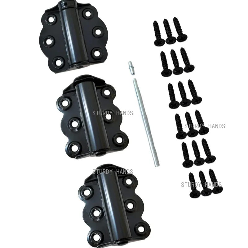 3PCS Door Spring Hinges,  Self Closing and Adjustable Self Closing Door Hinge