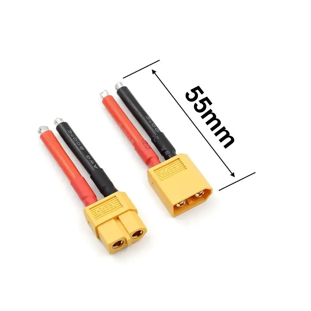 1/2 Pair XT60 Plug Female and Male Connector with 12/14AWG Silicon Wire for RC Lipo Battery Cable Drone