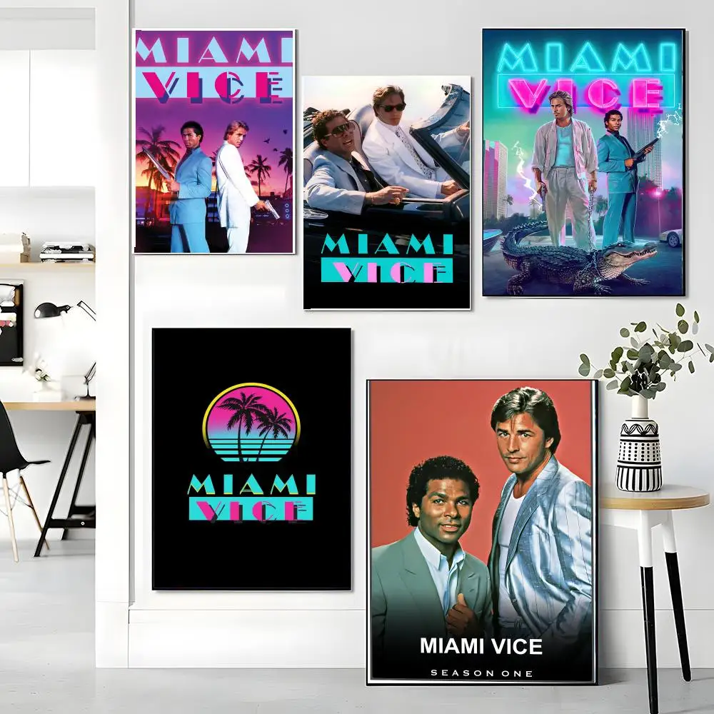 tv series M-Miami Vice-E Painting Calligraphy Boho Botanical Decor for Living Room Elegant Home Style