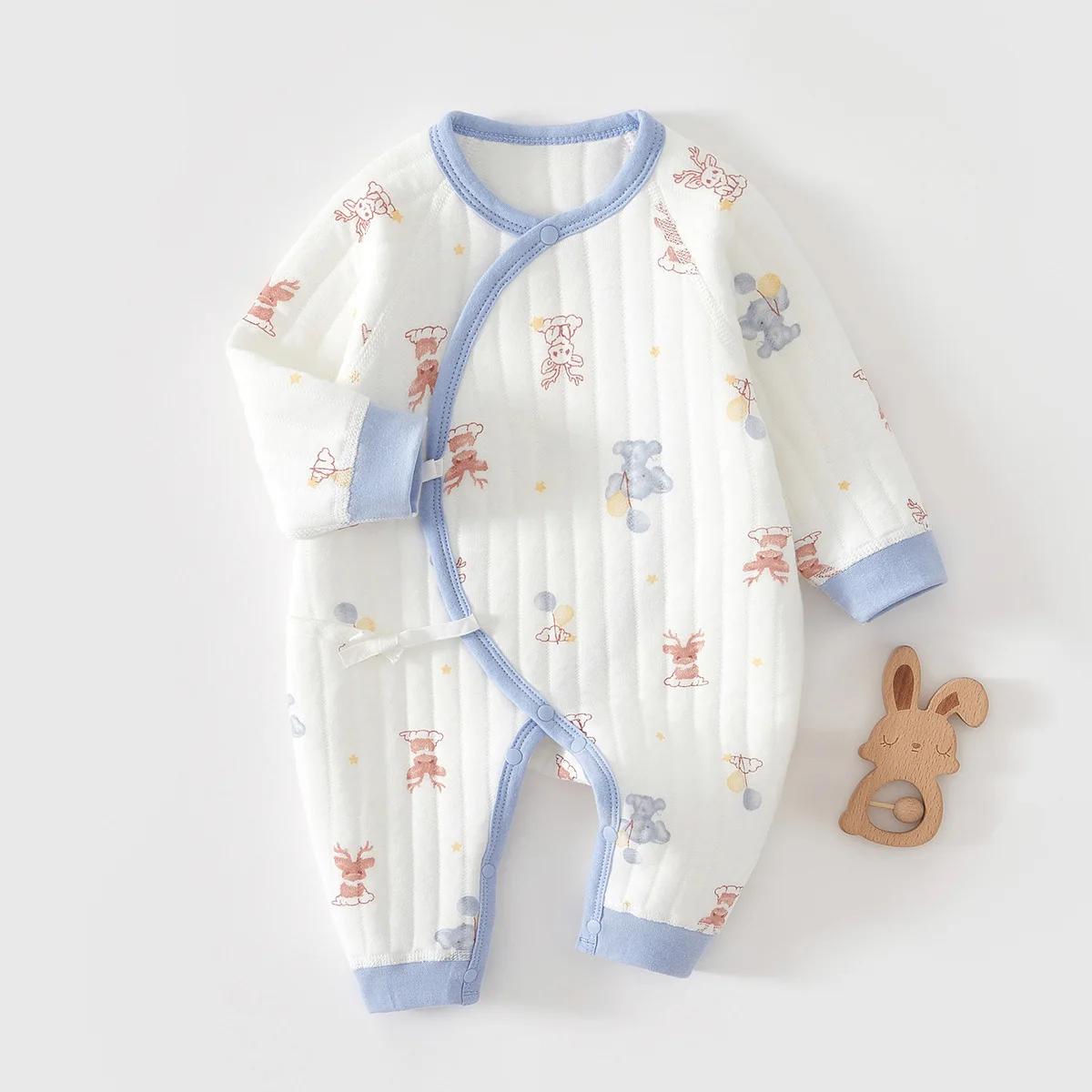 طفلة لينة القطن الخالص بذلة الوليد الرضع 0-6 أشهر ربيع الخريف اليومية رومبير بيبي بوي تصميم جديد لطيف ارتداءها #2