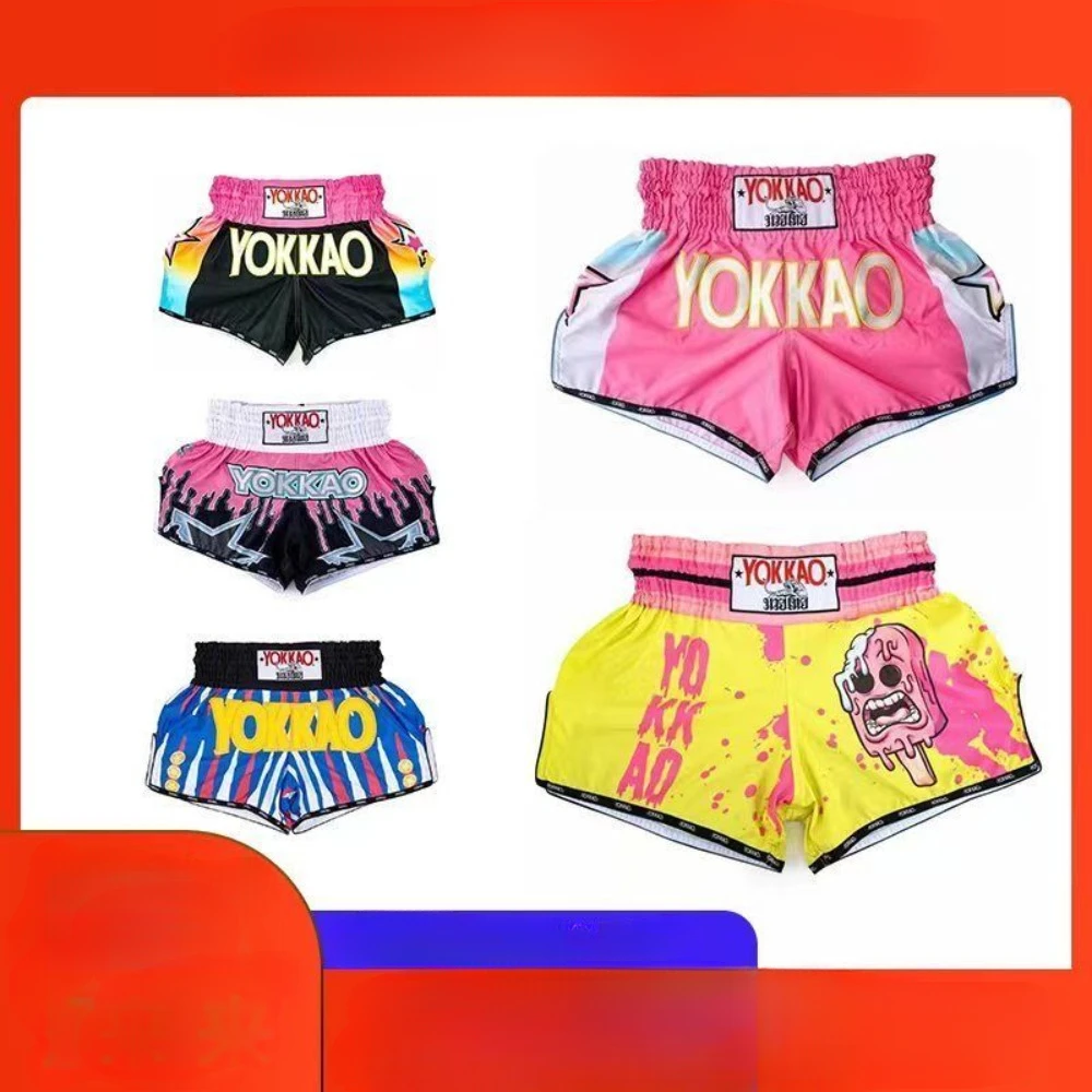 Muay Thai Pants Men's And Women's Shorts Beach Pants Professional Sanda Fighting Training Quick-Drying Boxing Fighting Sports