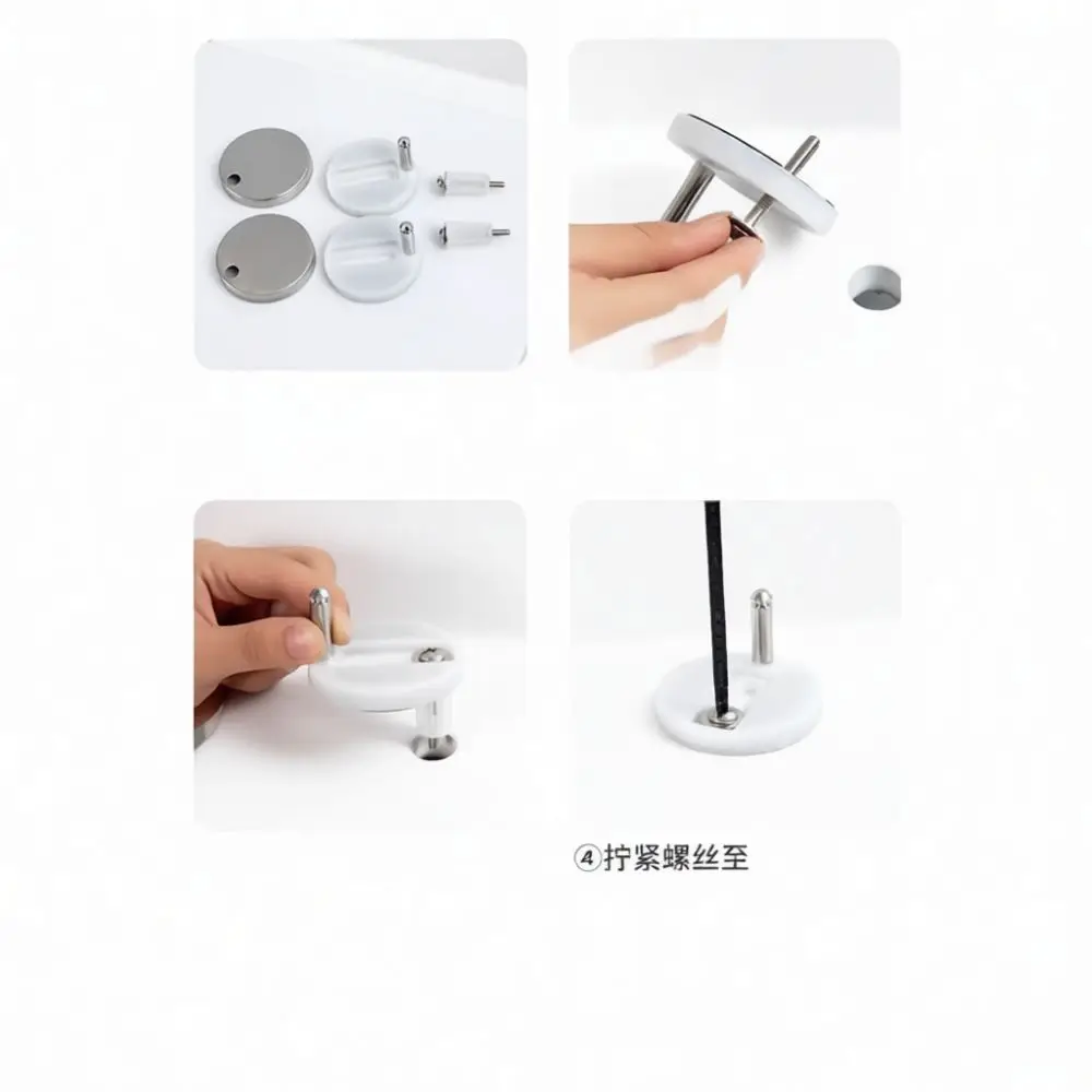 Universal Toilet Seat Bolts Expansion Screws Set Easy Installation Replacement Hardware For Bathroom Commode Covers