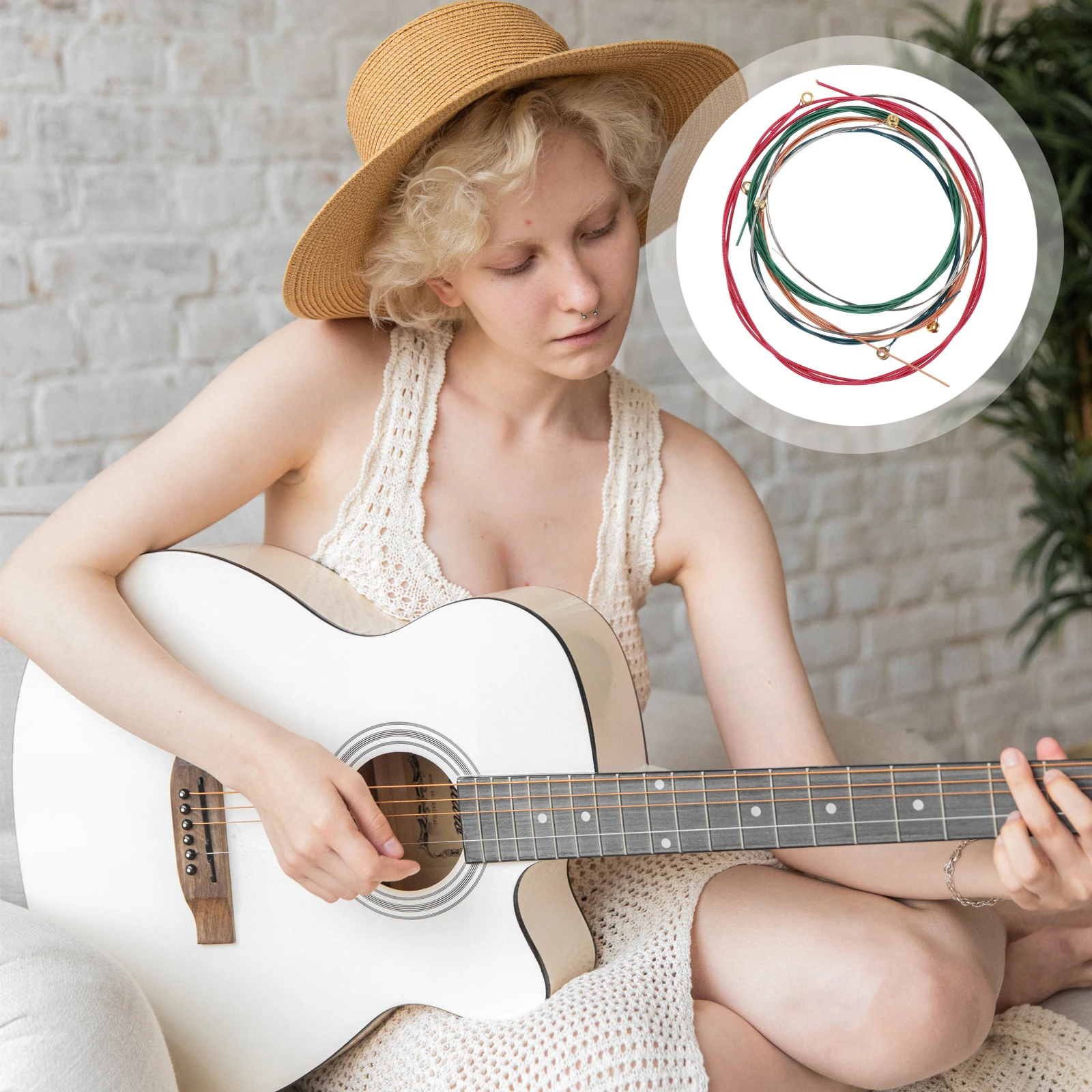 

Acoustic Guitar String Set Musical Instrument Accessories Wall-mounted Replacement Guitars