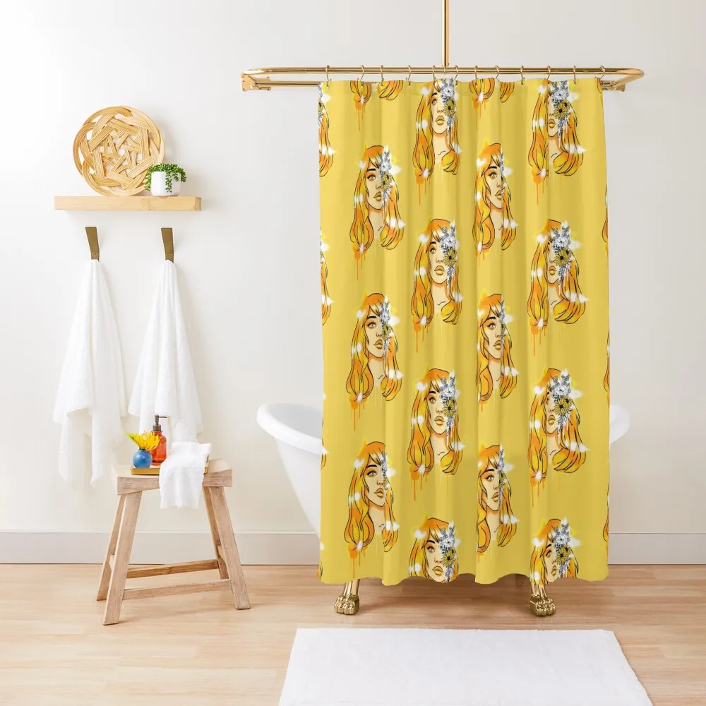 

Pretty Sunflower Girl Shower Curtain For The Bathroom Bathtub For Bathrooms For Shower Curtain