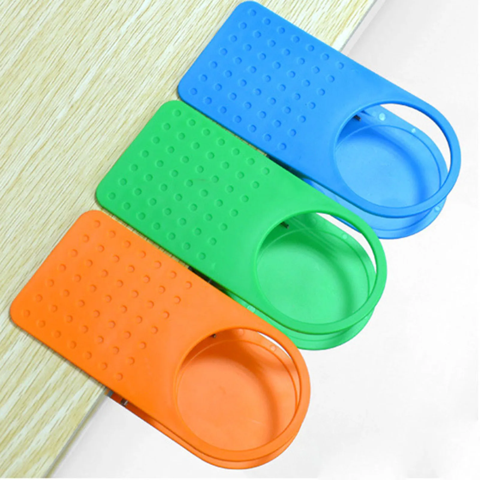 Beverage Cup Holder Binder Clip With Cup Holder Desk Side Drink Holder Foldable Home Office Table 1pc Random color shipping