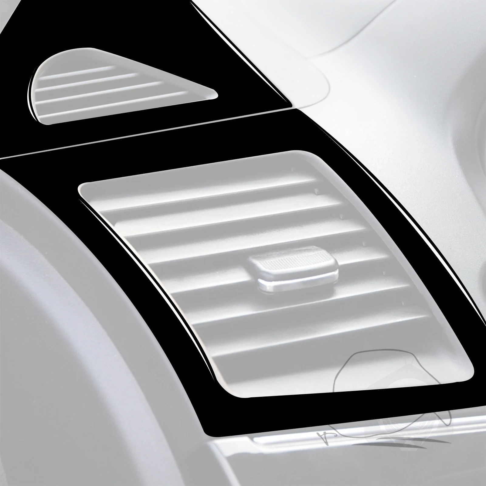 For Mitsubishi Lancer EVO X MR 2008-2015 Car Accessories Plastic Piano Black Interior Side Air Outlet Trim Sticker Modification