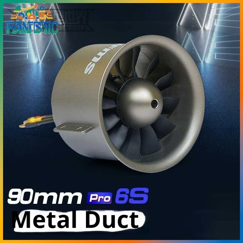 

Fms 90mm Pro High Performance Metal Ducted Fan 12 Blade 6s Inrunner Brushless Motor For Fixed Wing Rc Jet Aircraft Model