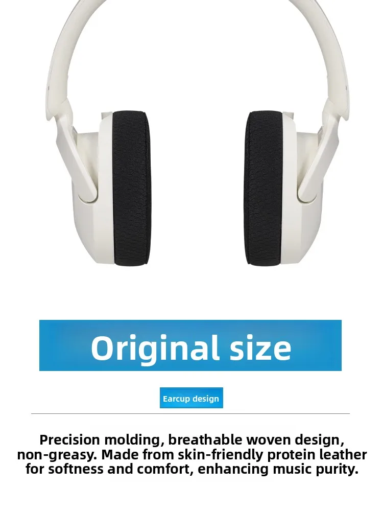 S35 Headset Cover Overhead Noise Reduction Ear Cushion Headband Protective Case Simple Style Soft  Protein Leather