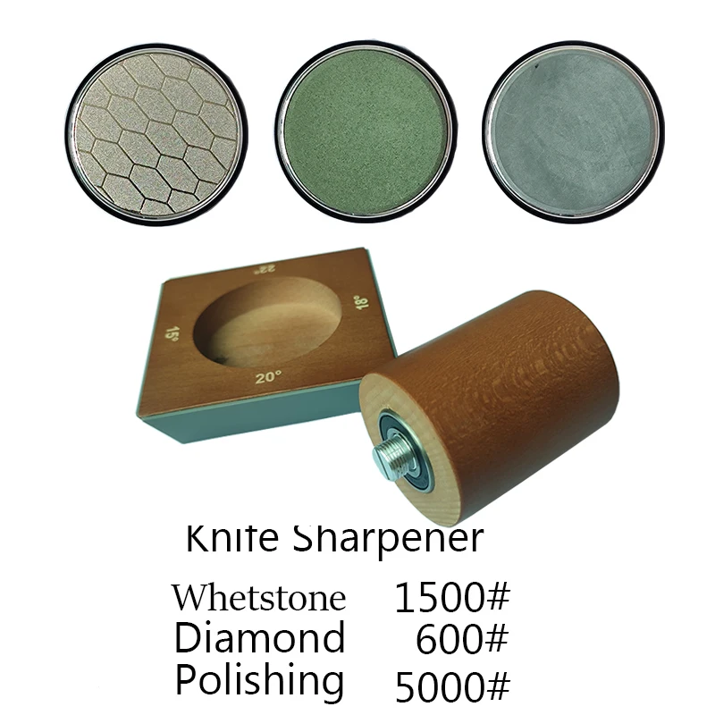 Rollmesser-Schärfset zum Schärfen gerader Rollenmesser mit Industrie-Diamanten, Kochmesser-Set