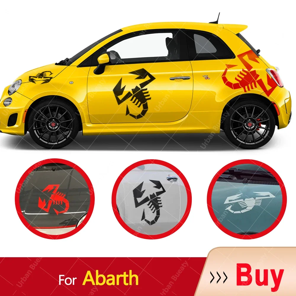 Scorpion Waterproof Decals Car Styling Sticker Auto Body Engine cover Vinyl Car Door Side Decals For Abarth 695 595 124 Rally