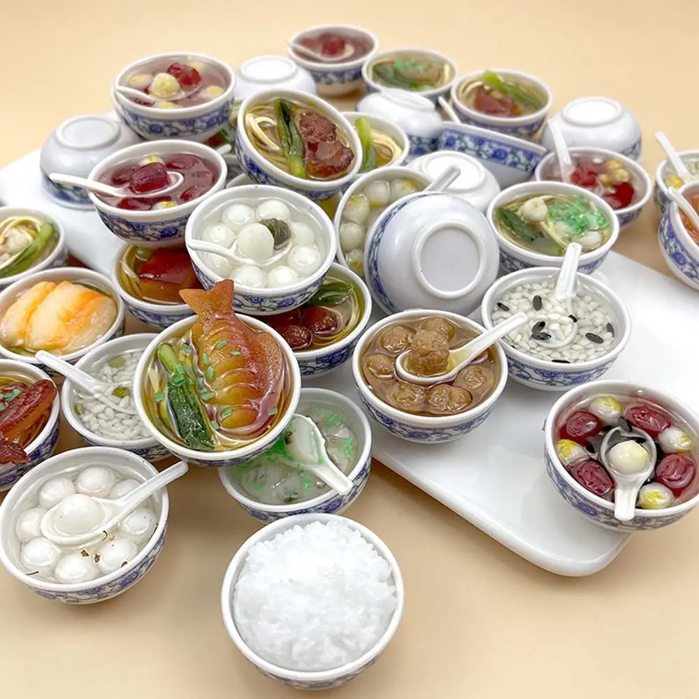 Bowl Noodle Children Crafts Dollhouse Accessories Dollhouse MIniature Doll House Food Kitchen Accessories Toy Kitchen Kids Toys