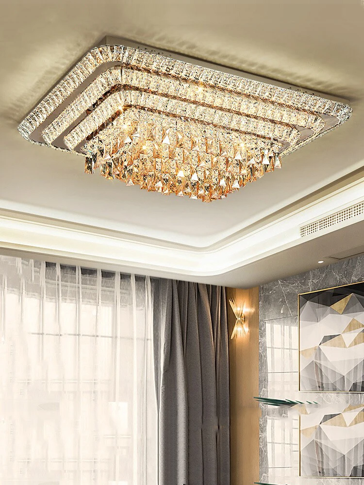 Home Appliance Led Crystal Ceiling Lamp Elegant Luxury Modern Ceiling Chandelier Room Decoration Light Fixture