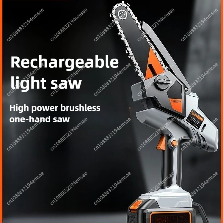 

Chainsaw Household Small Handheld Saw Firewood Rechargeable Lithium Battery Outdoor Logging Sawing
