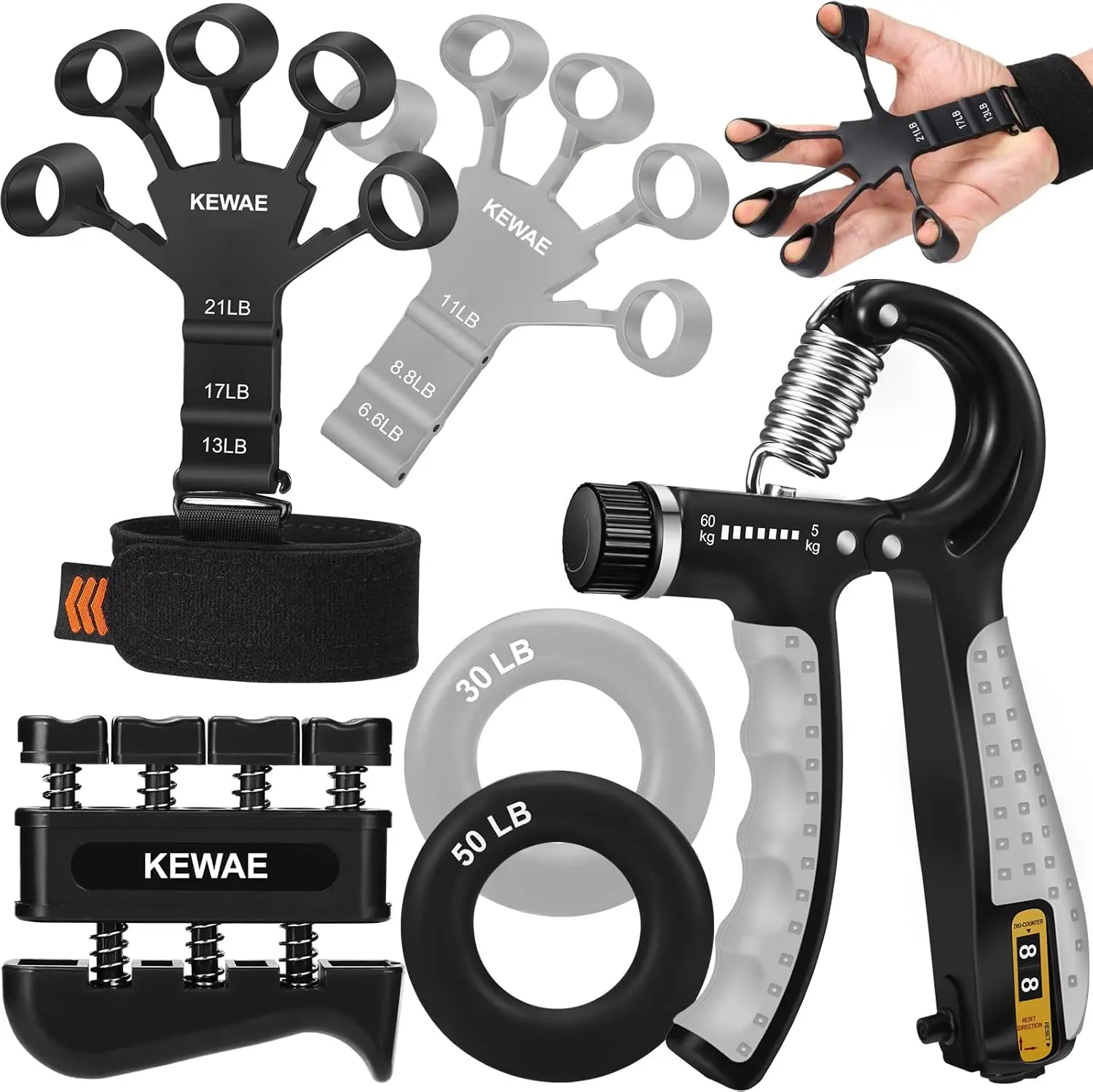 

Набор из 6 тренажеров для рук с эспандерами для пальцев для наращивания мышечной массы и восстановления после травм