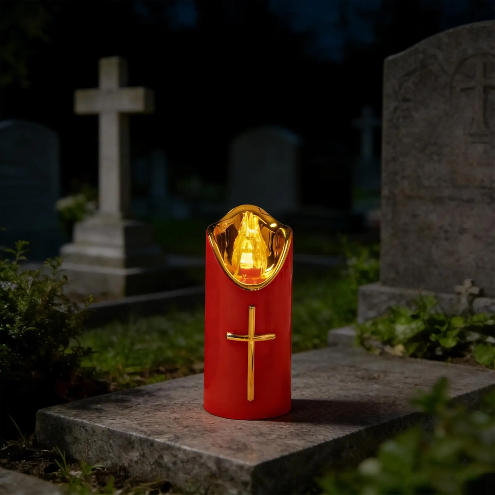 Portable Realistic Flame Candles Decor Electric Candles Battery Operated Creative Waterproof Battery Operated Candle With Lamps