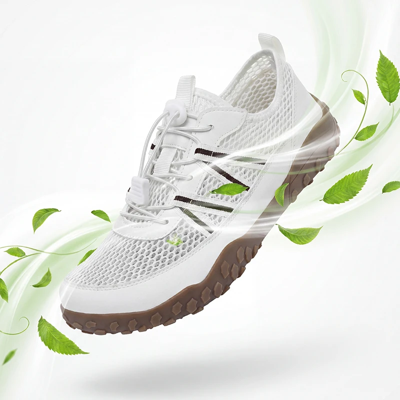 

Curved Line Fashion Shoes Stylish Outline Breathable Knit Mesh Light Sole for Sports and Daily Clothing Matching