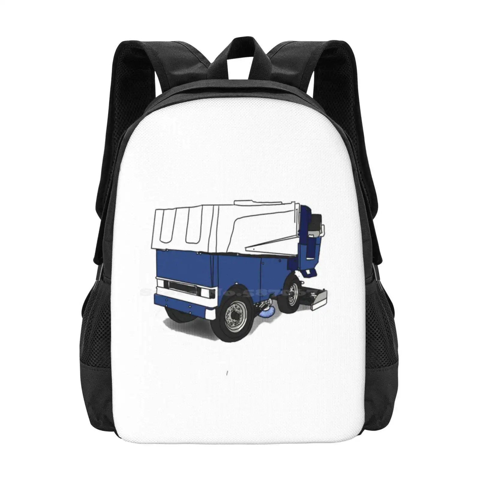 

Zamboni Fashion Pattern Design Travel Laptop School Backpack Bag Zamboni Driver Ice Hockey Hockey Fan Puck Goalie Ice