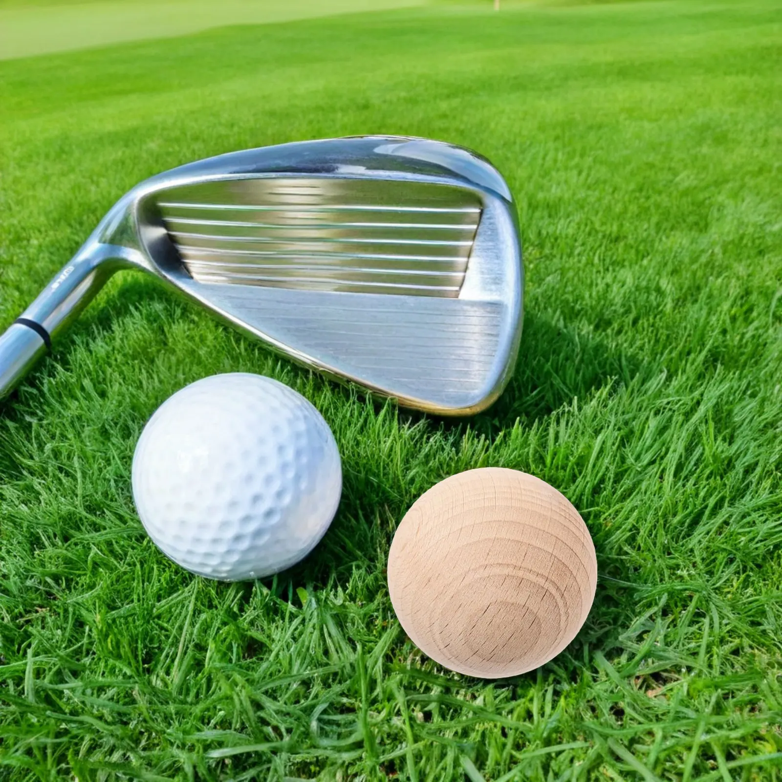 4Pcs Wooden Croquet Balls 5Cm Natural Wood Craft Spheres for Outdoor Croquet Lawn Game Parties Family Play Practice Golf Balls