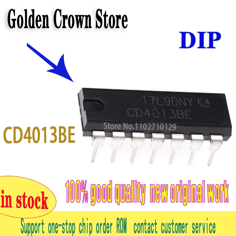 CD4013BE CD4013 DIP-14 IC Chip New Original In Stock 10Pcs/Lot