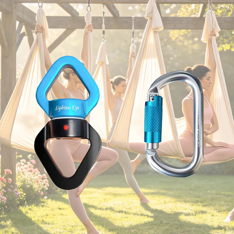 LightenUp 35kN Compact Aerial Dance Spinner Swing Swivel for Yoga Therapy Hanging
