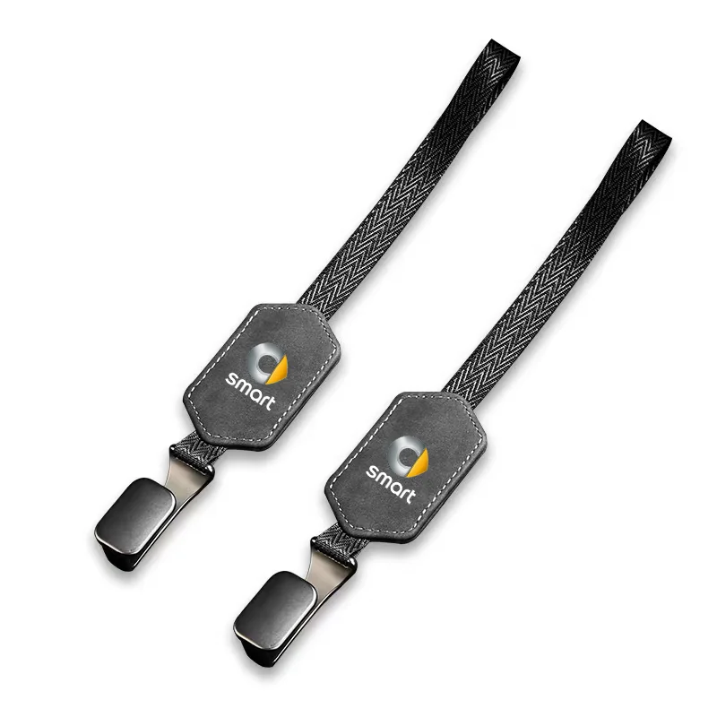 

Car badge seat back hook portable car interior goods For smart fortwo forfour 450 453 450 Duster Logan High end Suede Metal Hook