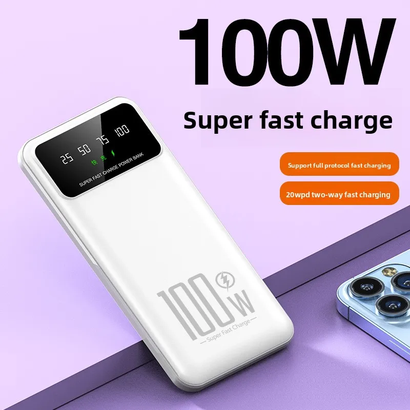 100W 20000mAh Power Bank Super Fast Charging Battery High Capacity Digital Display PowerBank