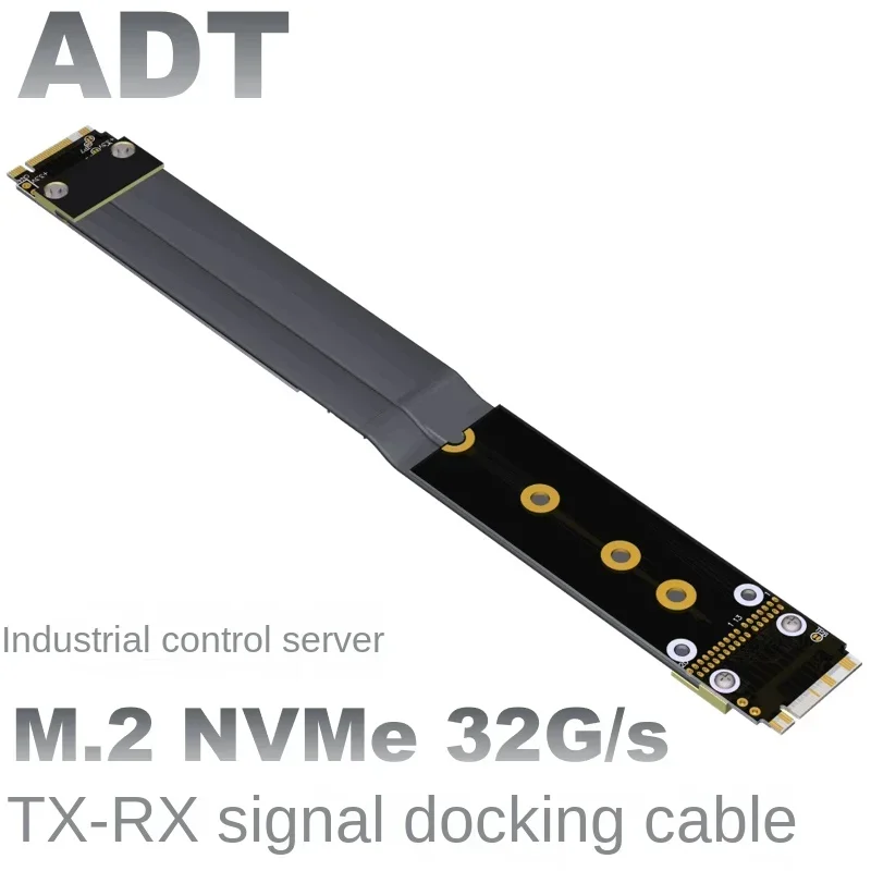 

Кабель-удлинитель ADT M.2 NVMe x4 штекер-гнездо Pcie сигнальный коммутационный кабель gen3 полная скорость