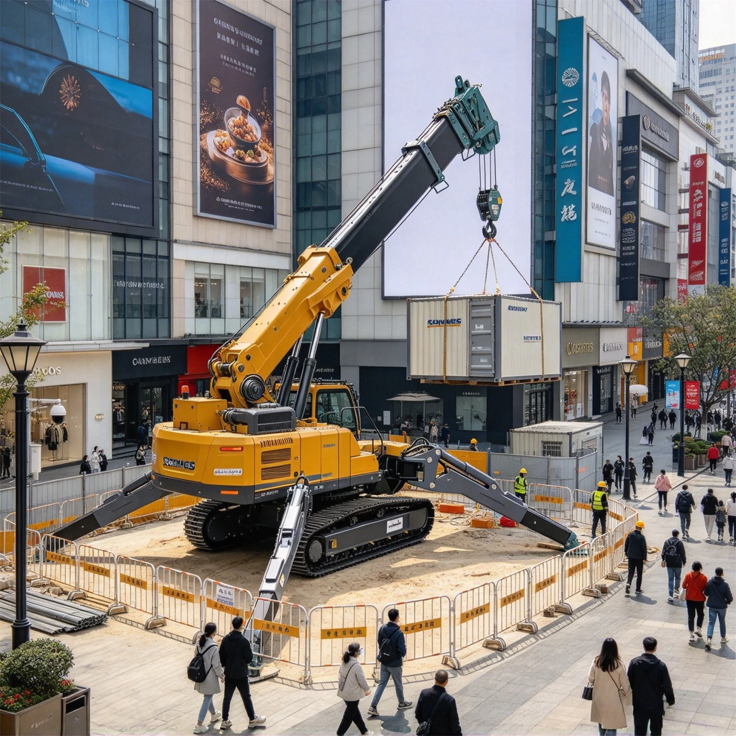 Hot Selling Crawler Spider Crane Telescopic Boom Remote Control Mini Micro Crane Indoor Outdoor Construction Lift