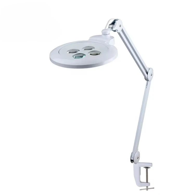 Hot Selling Beauty Salon Use Adjustable Swing Arm 127mm Lens Beauty Medical Equipment Magnifier Lamp